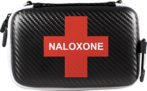 Naloxone Case For Opioid Overdose Kits | Custom Designed Hardshell Case Holds All Formulations Of Naloxone | Does Not Include Accessories Or Nasal Spray (Case Size 7" X 4.5" X 2") (Black - 1) #TOP3