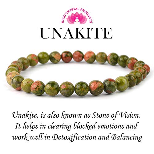 Image of Reiki Crystal Products Natural Crystal Stone Bracelet 6 mm Round Beads for Men & Women | Gemstone Jewellery Bracelet | Reiki Charged | Multiple Stone Variants Available