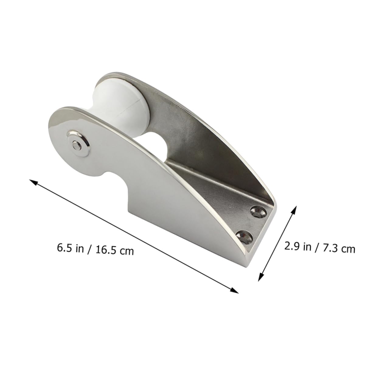 BESPORTBLE Guide-chaîne D'ancre De Proue en Acier Inoxydable 316, Rouleau en Nylon Dur, Support D'ancre 50x165 Mm, Accessoires D'amarrage Marin pour Bateaux Et Yachts