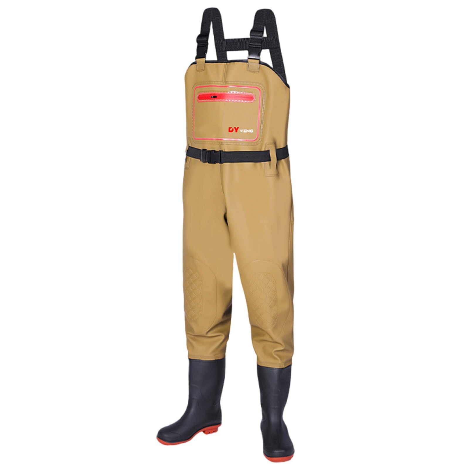 Wader Ropa de Pesca para Hombres Mujeres,Vadeadores de Pesca y Caza con Botas Tallas 37-46,Waders del Pecho con Correa Ajustable Rodillas reforzadas para la Pesca con Mosca,la Caza