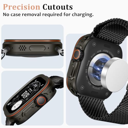Carcasa iWatch Ultra 49mm antichoque con parachoques robusto y trasera resistente 5
