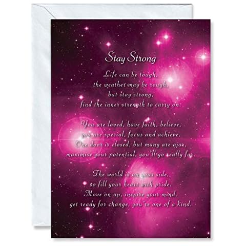 Clarabelle Cards - Stay Strong - Supportive | Proud of You | Inspirational | Motivational Thinking of You Encouragement Poem Verse Greetings Card sold by Card Candy Cover
