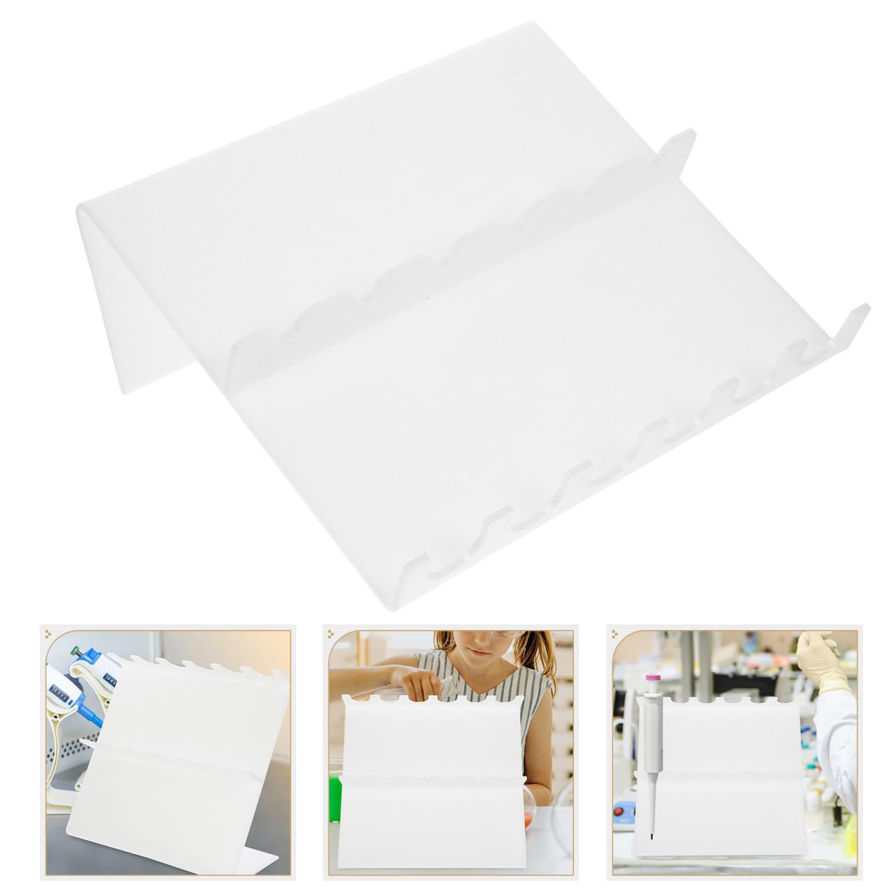 OUNONA Laborpipettenhalter Kunststoff Tragbarer Linearer Pipettenständer 26.70X23.70X10.50Cm Für Effiziente Organisation Und Mehrere Pipetten Lagerung