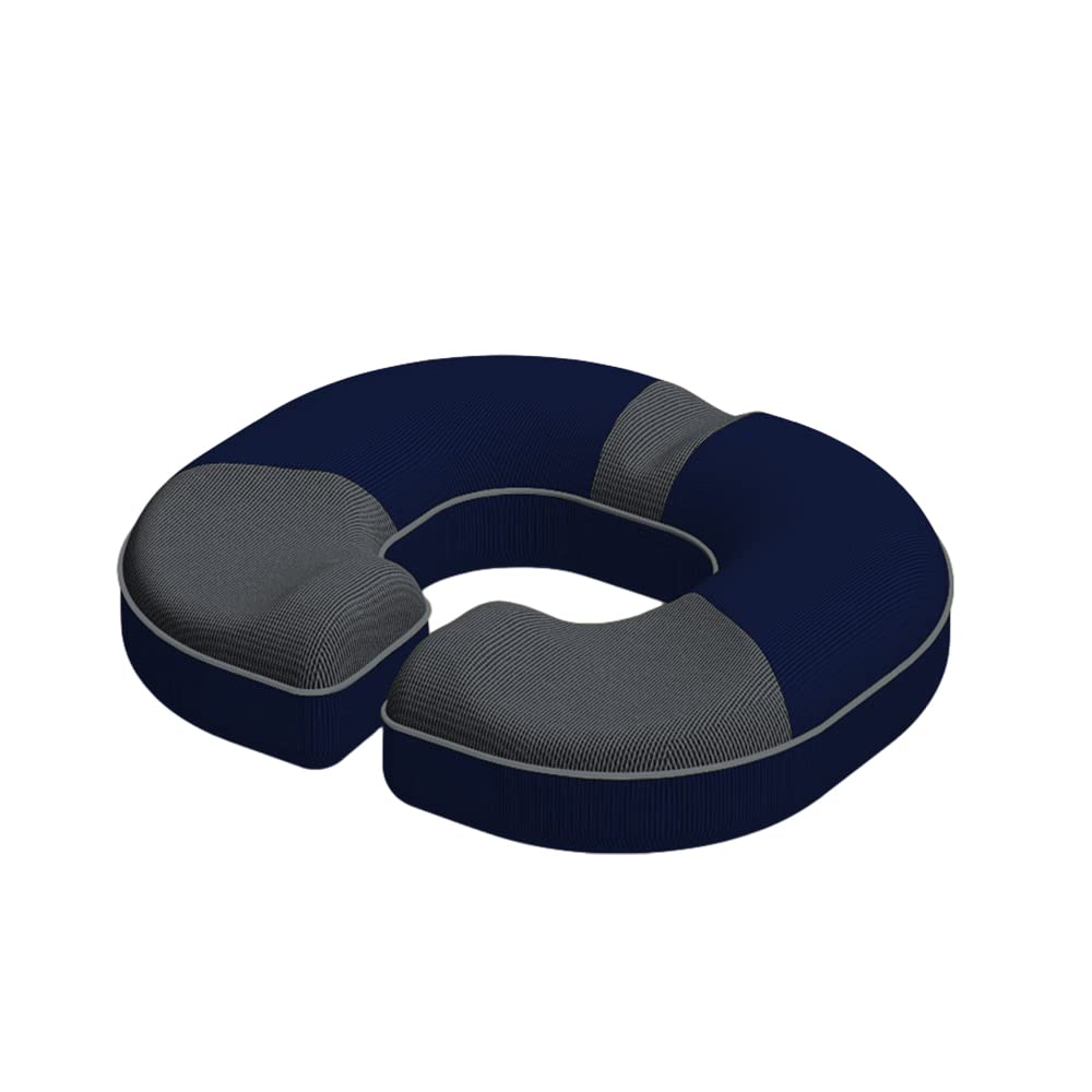 Surwin Cojín Antiescaras Cojín Silla Oficina, Cojín Lumbar para Adultos Alivio Dolor de Coxis Cojines, Cojin Antiescaras para Silla de Ruedas para Embarazo Postparto (1 Pieza,Cuadrado-Negro)