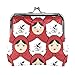 Petit Portefeuille Mignon matriochka poupée Russe Petite Pochette pour Femmes avec Fermeture à Baiser Petit Porte-Monnaie pour pièces de Monnaie pour Femmes Fille 4,5x4,1 Pouces