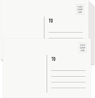 Blank Postcards for Mailing, 100 White 4x6, Mailable Postcards Set Make Your Own Printable Postcards 300gsm/14pt Postcard Paper Cardstock for DIY Mailing Christmas Thanksgiving Painting