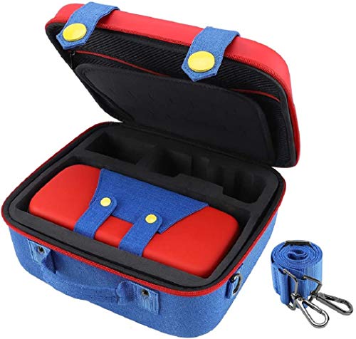 Preisvergleich Produktbild Aufbewahrungskoffer für Nintendo Switch, tragbare Reiseschutzkits mit 2 Hartschalentaschen, integrierte Tragetasche, Süß und Deluxe, kompatibel mit Nintendo Switch-Konsole und Zubehör