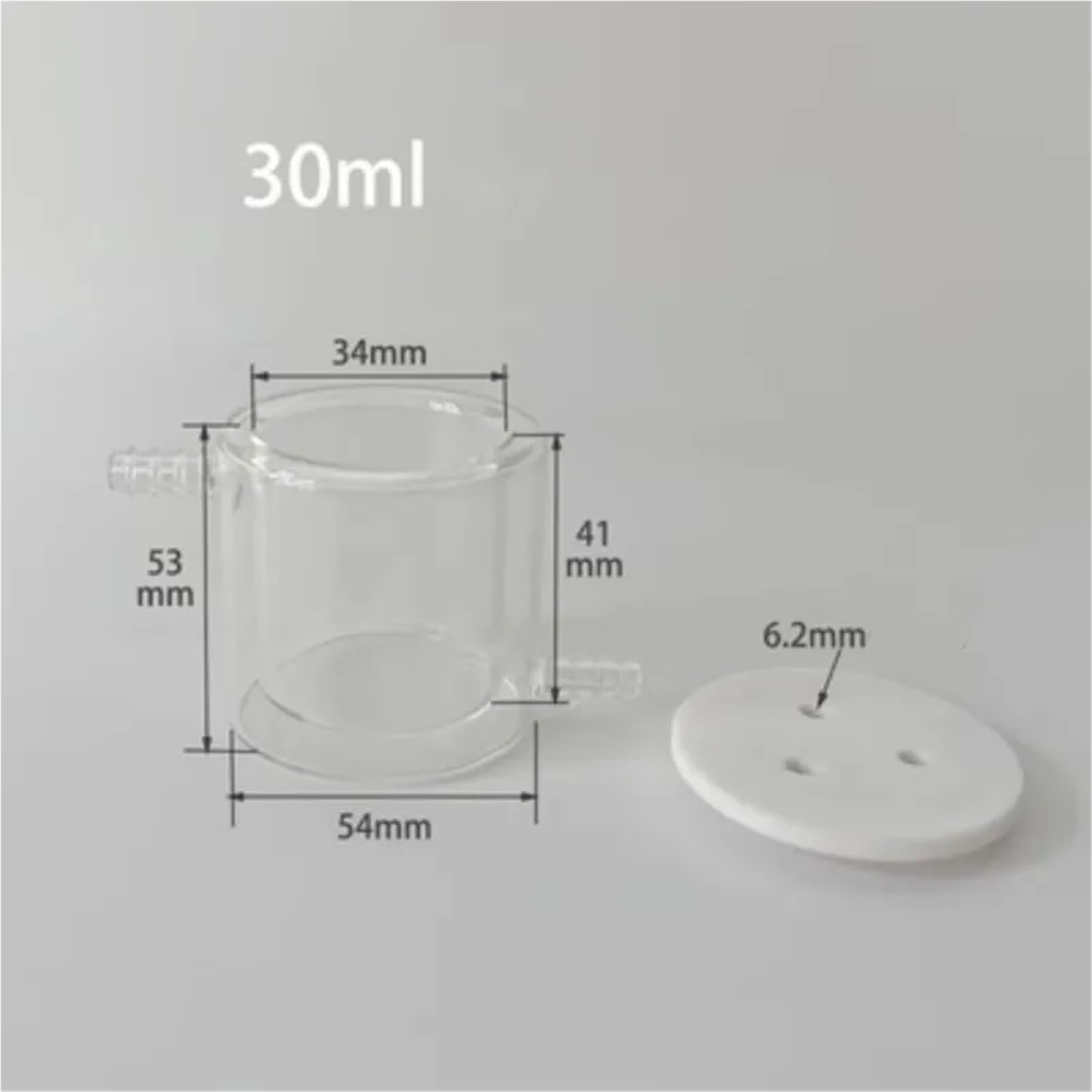 C003 Baño María electrolítico, cubierta de PTFE de cinco puertos y doble capa, celda personalizable for laboratorio(30ml)