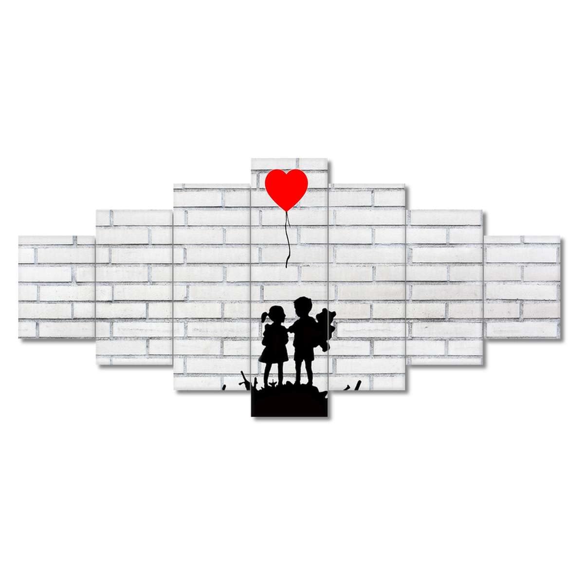 Pintura impresa en lienzo Arte de la pared Decoración 210x100cm Niños en un montón de armas Nº H8679Z_PC7A