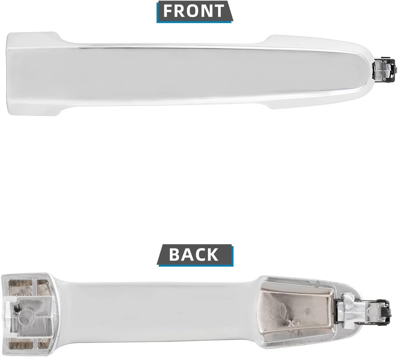 Deal Chrome Exterior Door Handle, 4pcs Complete Left+Right Front+Rear Side, Compatible with Matrix Corolla Camry Highlander RAV4 Prius Vibe ES300 ES330 xA xB xD Yaris Replaces# 69211-AA010
