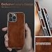 LOHASIC Designed for iPhone 16 Pro Leather Case, Strong Magnetic Business Style Compatible with MagSafe Luxury Classic Protective Cover 6.3 inch 2024, Dark Brown