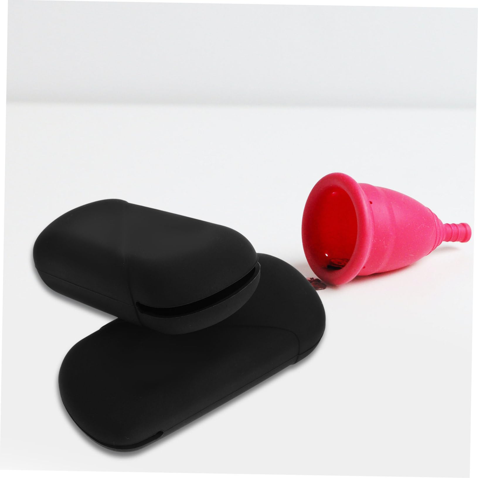 minkissy 2 Pack Silicone Storage Box for Safe Period Carrying Portable Lightweight High Temperature Resistance