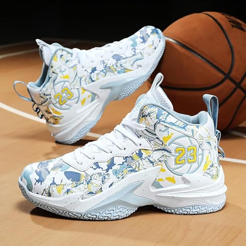Zapatillas de baloncesto unisex transpirables y zapatos antideslizantes para caminar 2