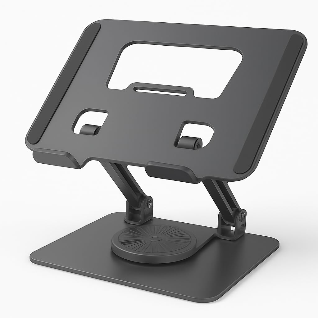 Suporte para Notebook até 11 Polegadas e Tablet/Celular Dobrável Ajustável 360° para Mesa