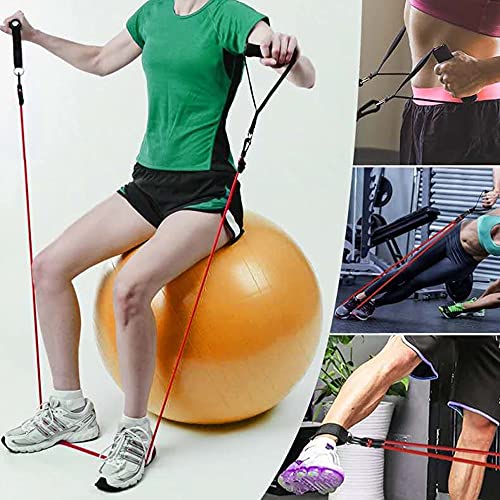 Splenssy Weerstandsbanden leg trainingsbanden vast, inclusief 5 stapelbare oefenbanden met deuranker, 2 schuimrubberen… - Image 4