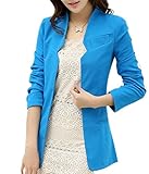 Aro Lora Women's Long Sleeve Junior Casual Work Office Blazer Jacket Suit US Small Blue