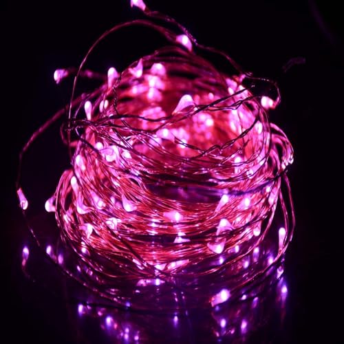 Image of NW USB String Light | USB Light | Decoration Copper USB Powered | 100 Led Light | 10 Meters Light Color- Pink (Pack of 5)