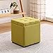 Pudełko do przechowywania krzesło, podnóżek, pudełko do siedzenia, stołek do makijażu, stołek na podnóżek, niski taboret z poduszką, zdejmowana pokrywka, koc do przechowywania zabawek, pościel Matcha 30 x 30 x 34,5 cm