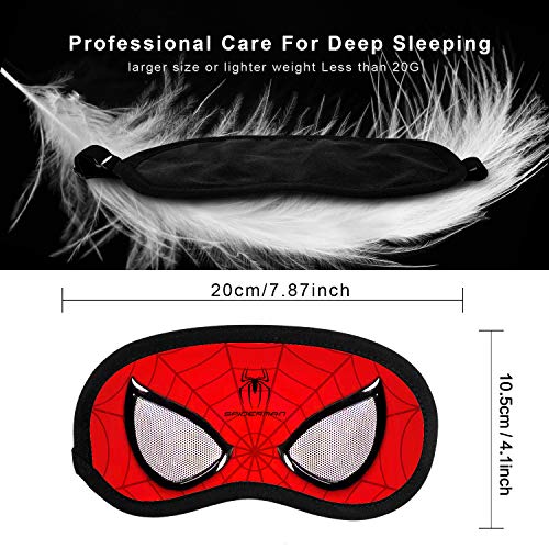 Silk Sleep Mask, Comfortable And Soft Eye Mask With Adjustable Head Strap, Blindfold Eyeshade For Kids Women Men (Spider Man)-Spider Man #TOP3