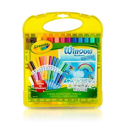 Desconocido Crayola 04-5229 - Maletín para Decorar Ventanas 50 Piezas