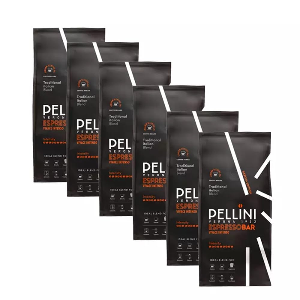 Pellini Espresso Bar Vivace Intenso Kaffeebohnen 1 kg x 6