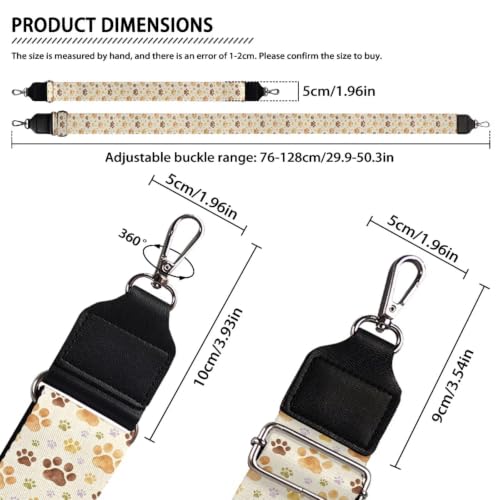 Image of Adjustable Purse Strap Replacement, Wide Shoulder Canvas Bag Strap, Crossbody Handbag Strap
