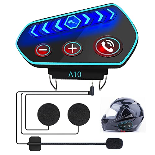 QPLOVE Casque Bluetooth A10, casque de moto, casque Bluetooth, réduction du bruit, réponse automatique, kit mains libres Bluetooth 5.0 casque intercom convient pour le ski et la randonnée Cover
