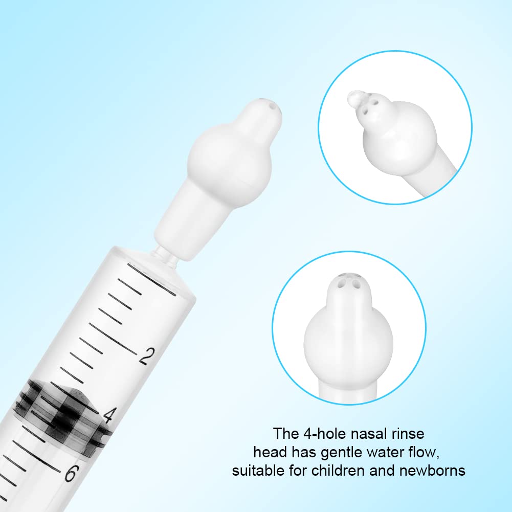 URAQT Embout Seringue Nasale Bebe, 4PCS Remplacement Embout Mouche Bebe En Silicone pour Seringue Lavage De Nez Bebe, Blanc, A