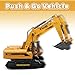victob Metal ABS Plastic Excavator Toy, Diecast Manual Construction Equipment Digger Truck Model Toys for Boys Kids Ages 3-5 4-7 8-12 Christmas Birthday Gifts