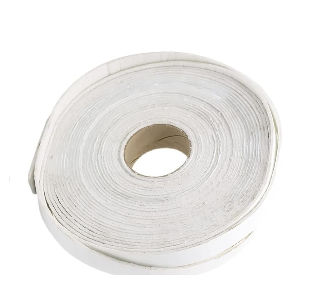 Haojze One Color High-Temperature Fireproof Insulation Strip - 12M Ceramic Fiber Tape For Kilns, Forges, Stoves, And Ovens(10Mmx5mm)