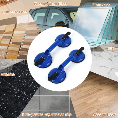 Fcho SUCTION CUPS Heavy Duty Aluminum Vacuum Plate Handle Glass Holder Hooks To Lift Large Glass/Tile Lifter/Moving Glass/Pad thumb #3