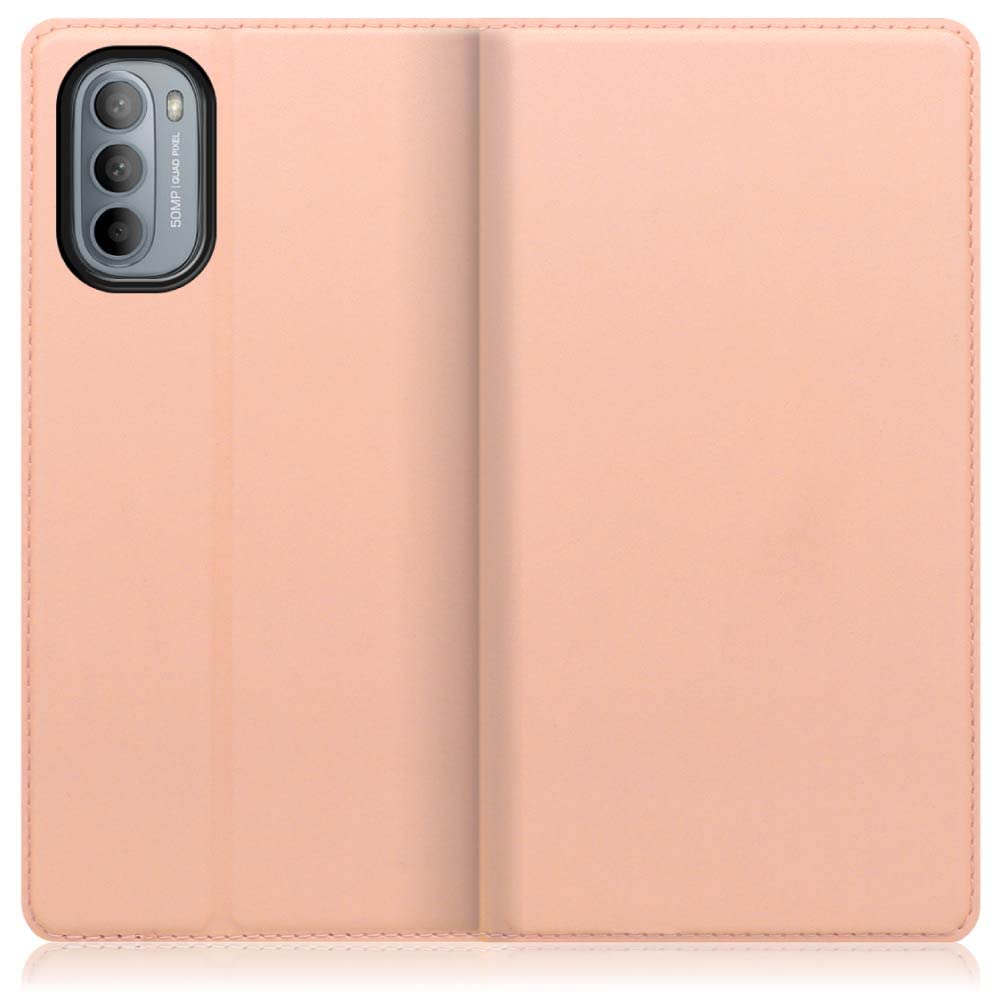 LOOF SKIN Slim Series motorola moto g31 モトローラ ケース 手帳型 カバー 極薄 ベルト無し カード収納  カードポケット 薄い 軽い スタンド機能 手帳型ケース スマホケース シンプル 手帳型カバー [アンバーローズ]