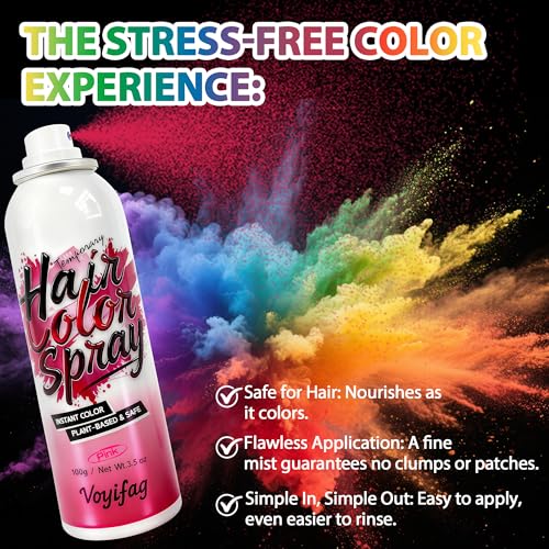 Spray de color temporal para cabello 3.5oz rosa miniatura 2
