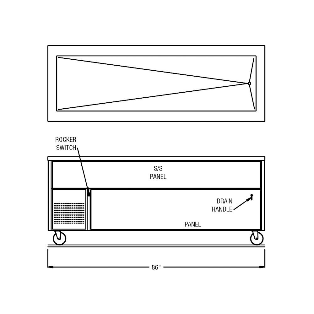 Ranserve Cold Food Table by Randell – Model RAN SCA-6