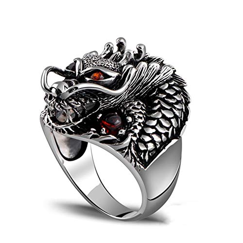 Bague dragon argent 925 contre l'usure des bijoux gothiques