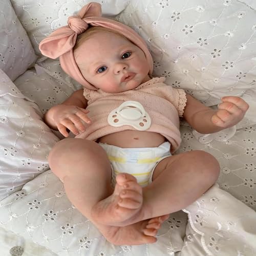 Image of RXDOLL 18 Inch Lifelike Reborn Baby Dolls Silicone Full Body Girl Realistic Newborn Baby Dolls That Look Real Anatomically Correct Washable Toy Xmas Gifts