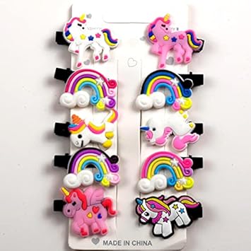 NATURE Unicorn Hairpin with Alligator/ Clips for Baby Girls/ Unicorn Rainbow Clip/ Soft Clip/ Hair Clips pins/ Hair Accessories for Girls