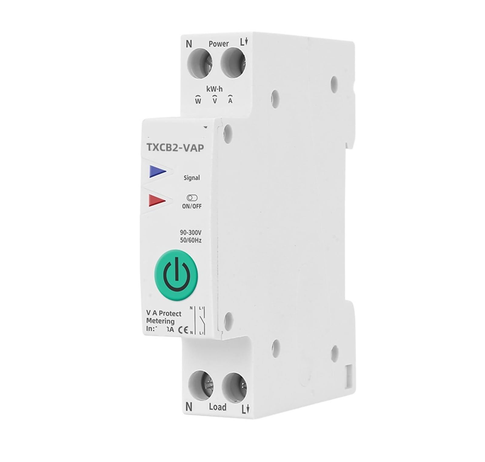 Compteur d'énergie TXCB2-VAP disjoncteur intelligent 63A 1P+N relais temporisateur 230V