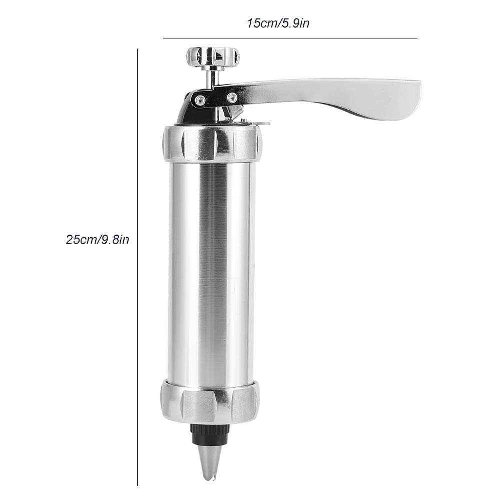 Set di Pistole per Biscotti, Estrusore per Biscotti in Acciaio Inox, Kit di Pistole per Biscotti, Set di Biscotti Fai da Te, Forniture per la Decorazione di Cottura, Pasticceria