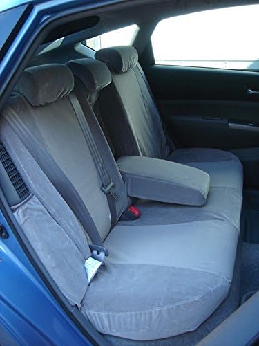 Durafit Seat Covers, Made to fit 2006-2009 Prius Back Seat Set. Rear 40/60 Split Seat Covers in Gray Velour