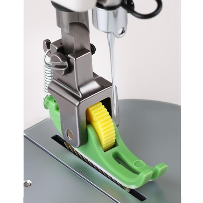 Pie prensatela con rodillo estrecho de teflón para máquina de coser miniatura 6
