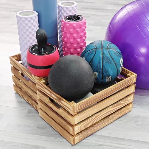 Brown Wooden Crates are Used for Storage, Milk Crates, Wine Crates, Festival Decorations, Camping, and Other Multi-Purpose. They are Sturdy and Durable, set of 2 Length of 17.7 inches. - Image 5