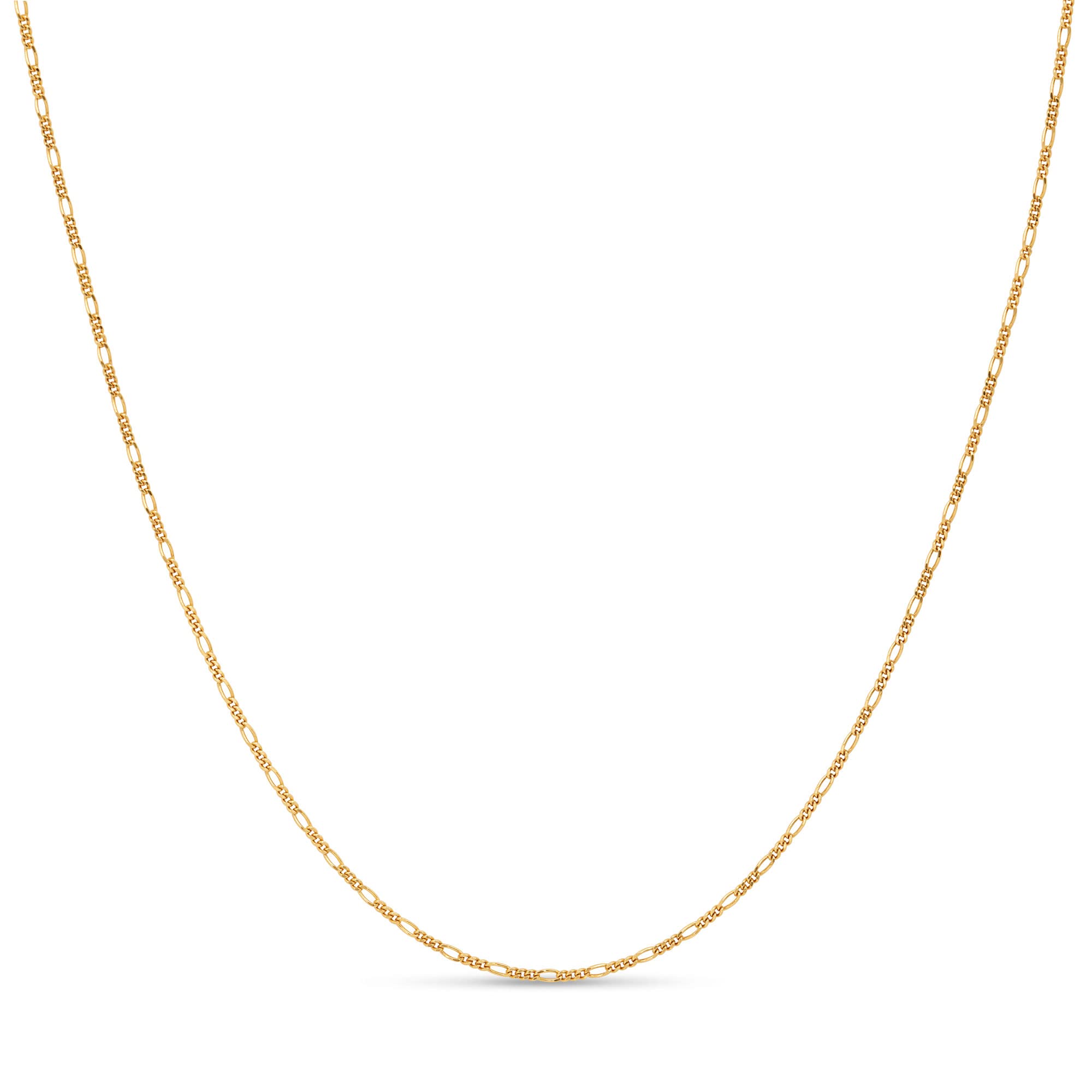 KEZEFSterling Silver 1.5mm Figaro Chain Necklaces - Solid Necklace Chains Sizes 14 to 42 inches - Italian 925 Sterling Silver Jewelry Necklaces - Sterling Silver Chains for Men Women in Multiple Colors