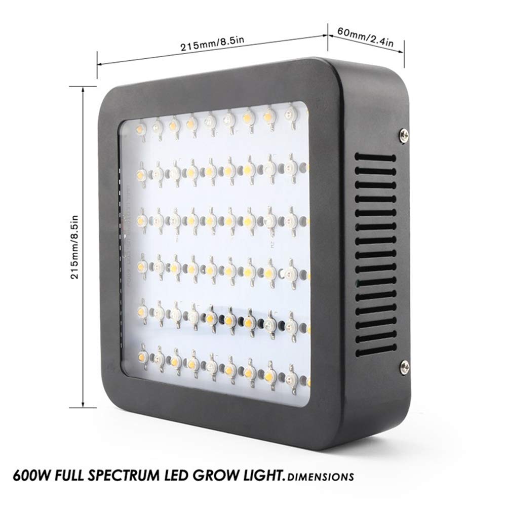 600 W Lámpara de Planta, espectro completo doble chip panel LED planta crecer accesorios ligeros para de interior vivero de flores de frutas verduras hidropónico crece la tienda Fitolampy