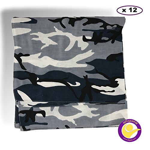 Allgala 12 Pack 100% Cotton Premium Bandanas Head Band Wrap Scarf2
