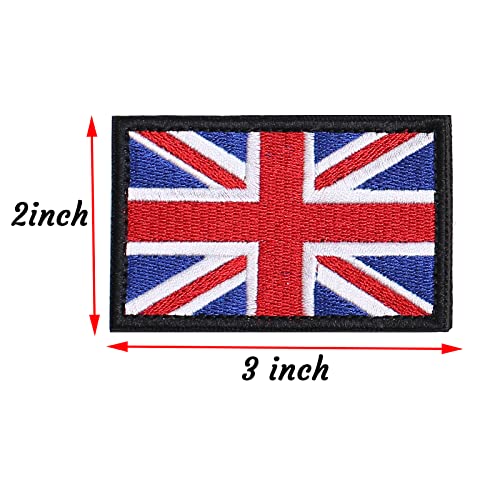 GYGYL 12PCS Great British Union Jack Patch Bundle, Tactical Morale Funny Patches, Hook and Loop Applique for Military Uniform Bag Jacket Jeans Hat