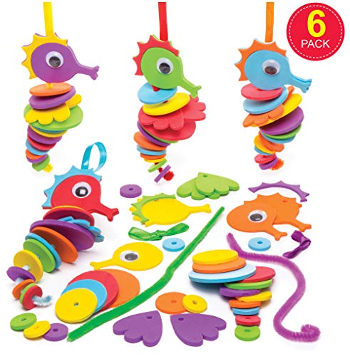 Baker Ross AW679 Steekknutselsets"zeepaardjes" (verpakking van 6) knutselplezier voor kinderen, cadeautjes en activiteiten, meerkleurig - Image 3