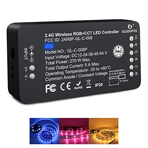 GLEDOPTO ZigBee 3.0 Controlador Pro RGB RGBW, controlador inteligente de cadena de luces,...