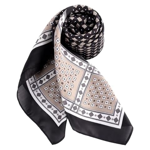 DAMILY Vintage Bandana Silky Square Headscarf Cover
