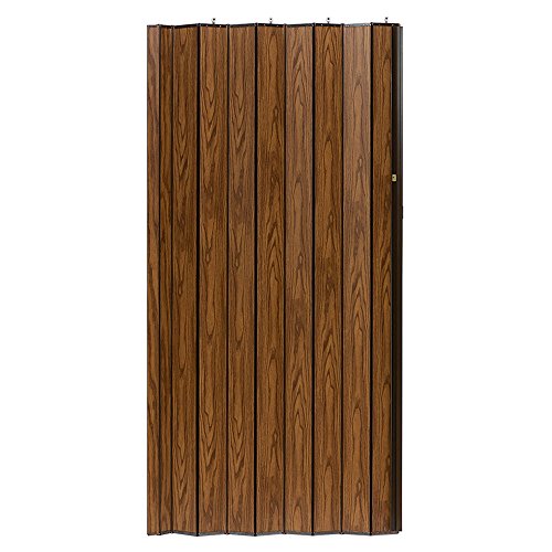 LTL Home Products WF4880DO Woodshire Multifold Interior Accordion Folding Door, 48 x 80 Inches, Dark Oak